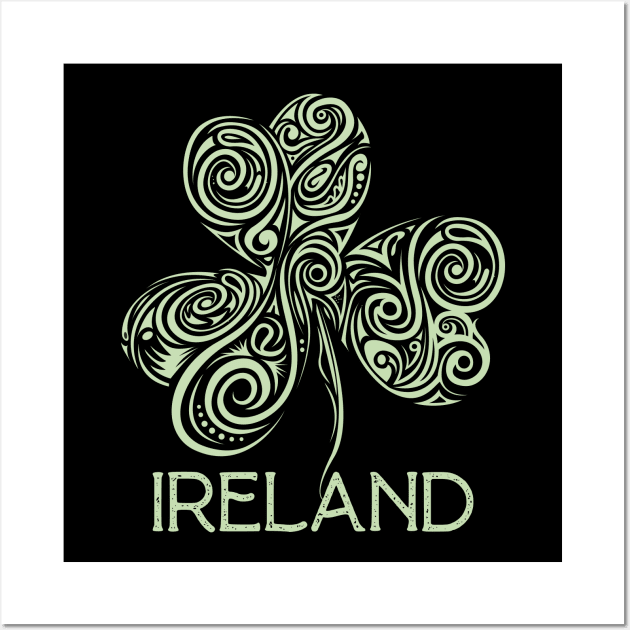 Irish Shamrock Ireland Wall Art by ShirtsShirtsndmoreShirts